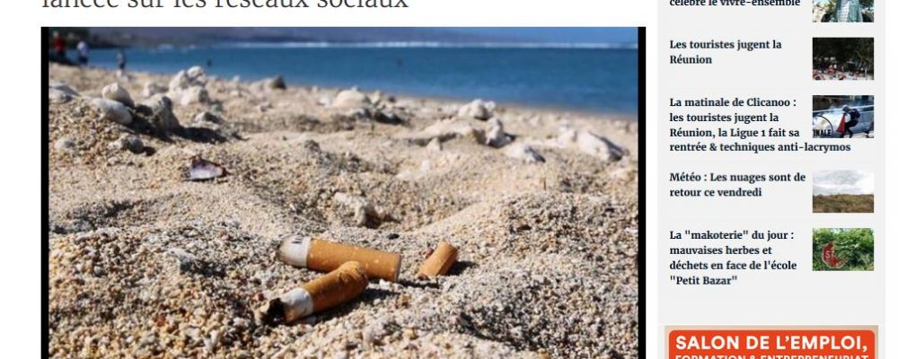 [ Clicanoo] Une opération de nettoyage des plages de l’île lancée sur les réseaux sociaux